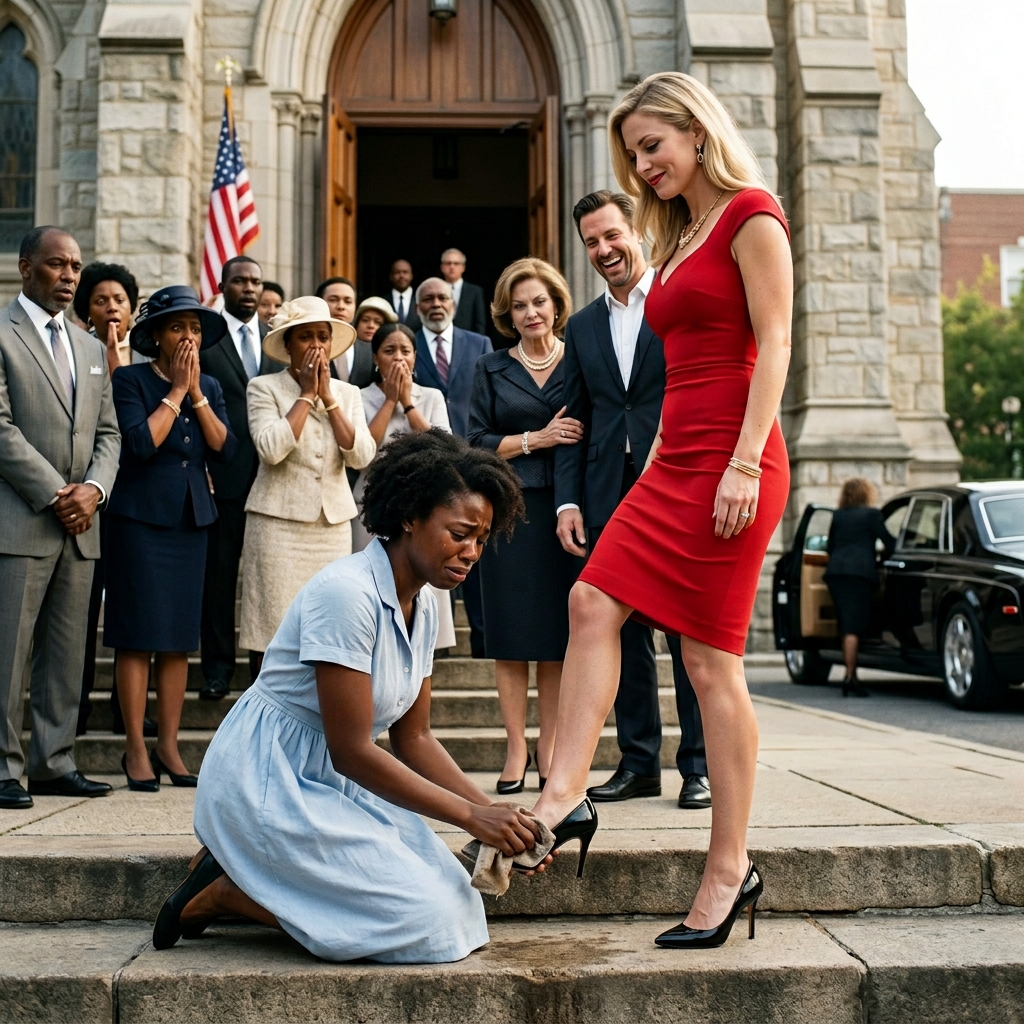 My Husband Told Me to Kneel in Church and Clean His Mistress’s Shoes… So I Did—Until a Black Rolls-Royce Pulled Up