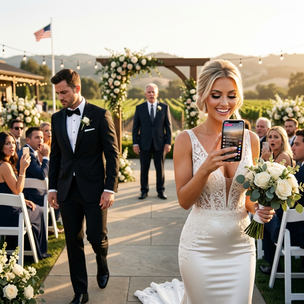 She Went LIVE During Our Wedding… And Didn’t Notice I Left Until The Chat Told Her
